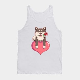 Lovely Shiba (Black) Tank Top